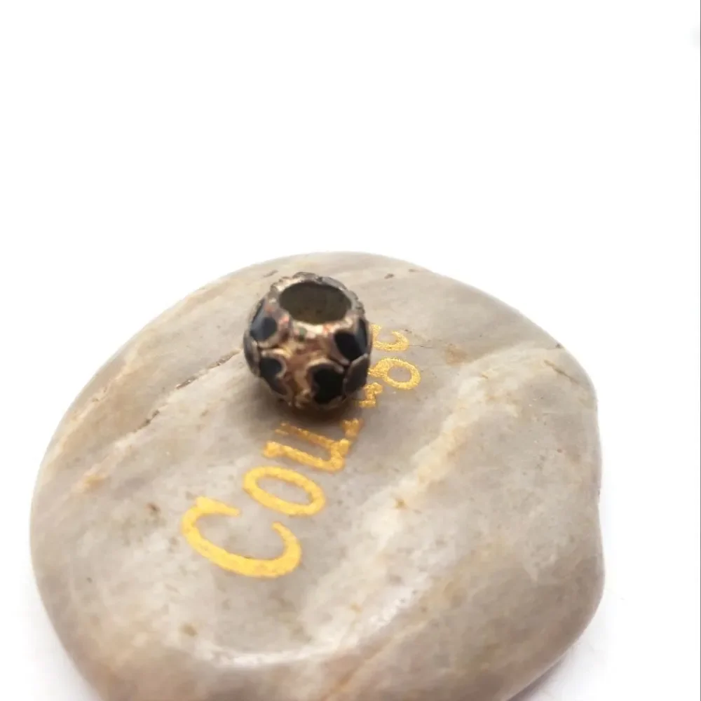 Sterling silver black heart charm‎
